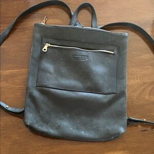 Parker Clay Miramar Black Leather Backpack